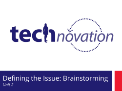 Brainstorming - Technovation