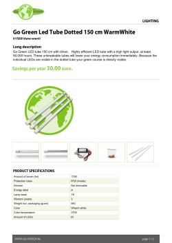 Go Green Led Tube Dotted 150 cm WarmWhite