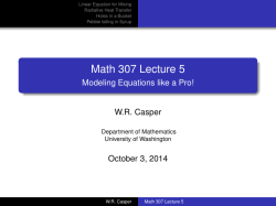 Math 307 Lecture 5 - Department of Mathematics