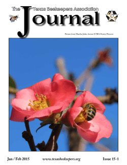 Journal Texas Beekeepers Association