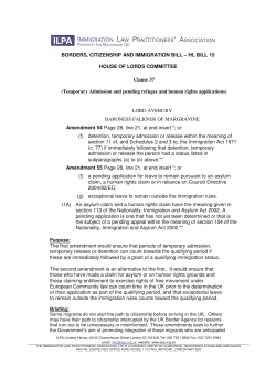 BORDERS, CITIZENSHIP AND IMMIGRATION BILL – HL BILL 15