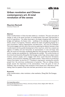 Urban revolution and Chinese contemporary art: A total