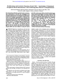 Proliferation and Cytolytic Function of Anti-CD3 +