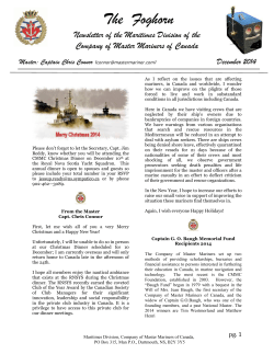 December 2014 - Master Mariners of Canada