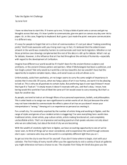 Take the Ogden Art Challenge by Jane Font