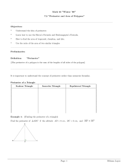 Math 53 Winter U09 7.2 Perimeter and Area of Polygons