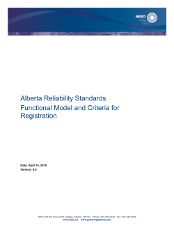 ARS Functional Model and Criteria for Registration