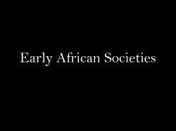 Early African Societies 17S PPT pdf