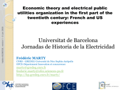 Universitat de Barcelona Jornadas de Historia de la Electricidad