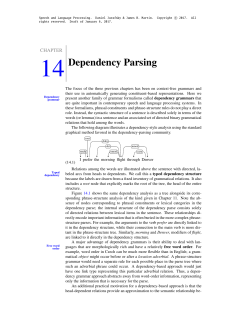 Dependency Parsing - Stanford University