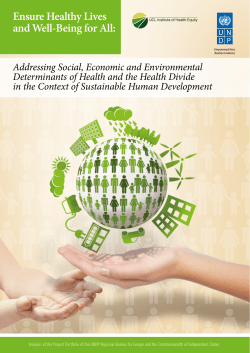 Ensure Healthy Lives and Well-Being for All