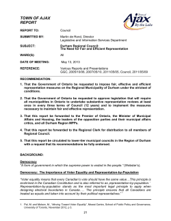 May 13, 2013 Council Report