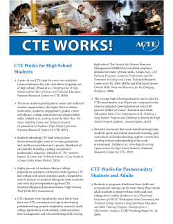 CTE Works for High School Students