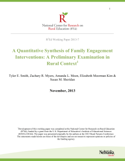 A Preliminary Examination in Rural Context