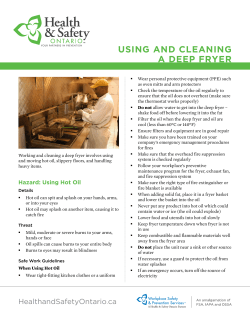 Using and Cleaning a deep Fryer