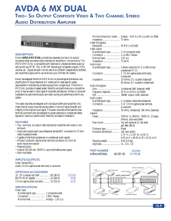AVDA 6 MX DUAL - The Broadcast Store