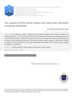 The Anatomy of Web Search Engines and Large