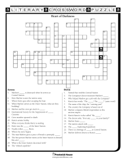 Heart of Darkness&mdash;Crossword Puzzle