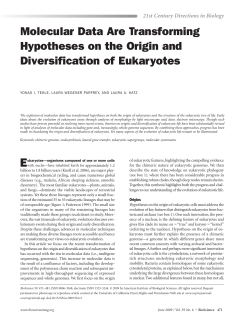 Molecular Data Are Transforming Hypotheses on the