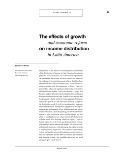 The effects of growth and economic reform on income distribution in