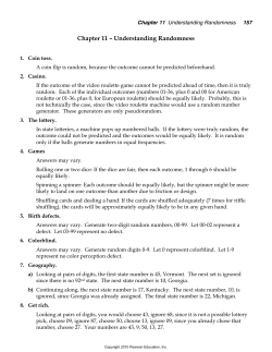 Chapter 11 &ndash; Understanding Randomness