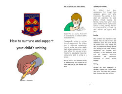 How to nurture and support your child`s writing.