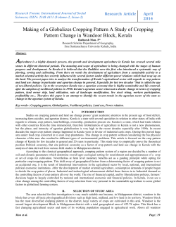 Making of a Globalizes Cropping Pattern A Study of Cropping
