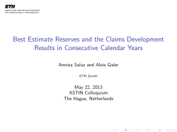 Best Estimate Reserves and the Claims Development Results in