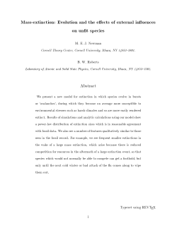 Mass-extinction: Evolution and the effects of external influences on
