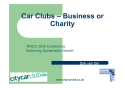 Car Clubs &ndash; Business or Charity