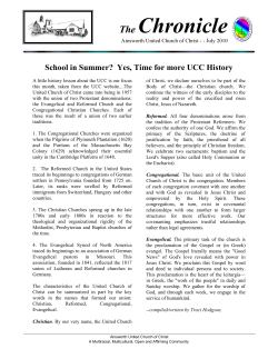 The Chronicle - Ainsworth United Church of Christ