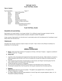 1 portage youth flag football rules flag football rules