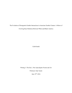 The Evolution of Protagonist-Zombie Interactions in American