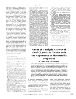 Onset of Catalytic Activity of Gold Clusters on