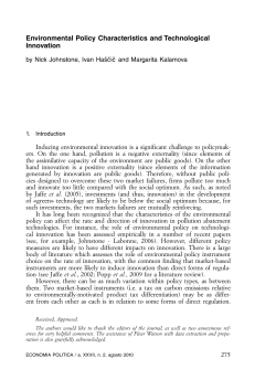 Environmental Policy Characteristics and Technological