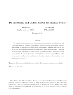 Do Institutions and Culture Matter for Business Cycles?