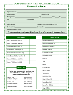 Reservation Form - Rolling Hills Zoo