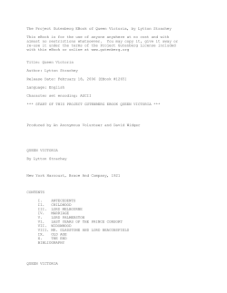 The Project Gutenberg EBook of Queen Victoria, by Lytton Strachey