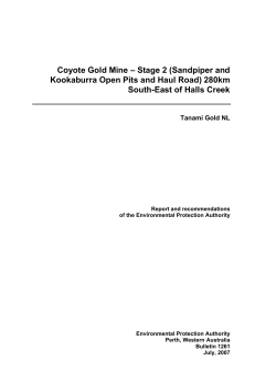Coyote Gold Mine - Stage 2 Sandpiper and Kookaburra