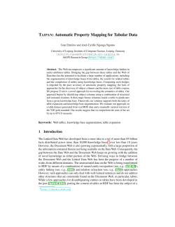 TAIPAN: Automatic Property Mapping for Tabular Data