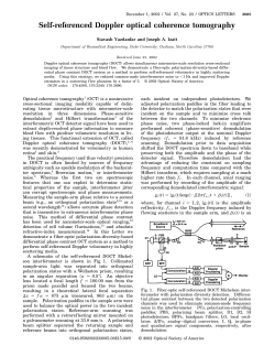 Self-referenced Doppler optical coherence
