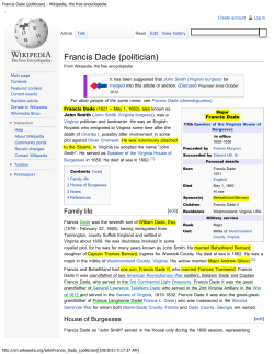 Francis Dade (politician) - Wikipedia, the free encyclopedia