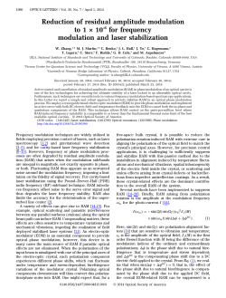 Reduction of residual amplitude modulation to 1 &times; 10