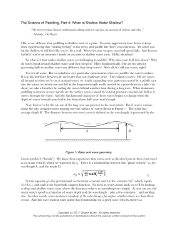 The Science of Paddling, Part 4