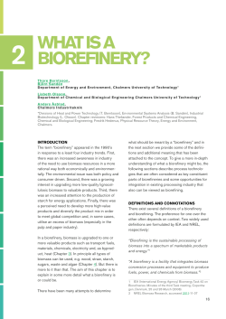 What is a biorefinery? - Chalmers Publication Library