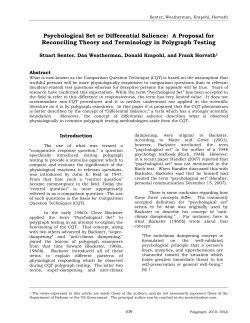Psychological Set or Differential Salience