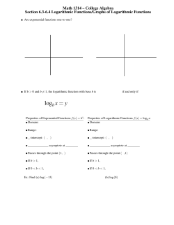 log x = y - Victoria College