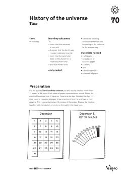 History of the Universe