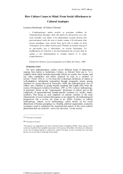 How Culture Comes to Mind: From Social