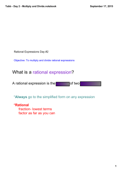 Tabb - Day 2 - Multiply and Divide.notebook